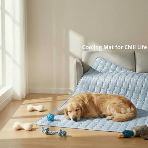 Side profile showing the plush thickness of the FunFurry dog pad.