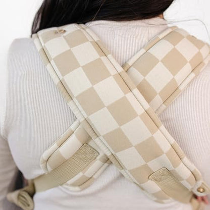 Side view of breathable fabric on Ava & Oliver carrier