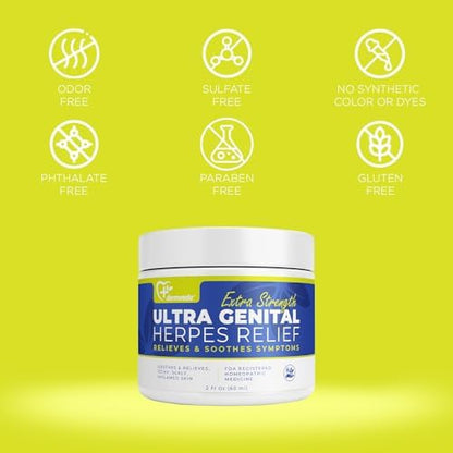 Close up of Dermveda Ultra Genital Herpes Relief Cream texture