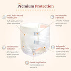 Tranquility overnight protection briefs refastenable tabs close up