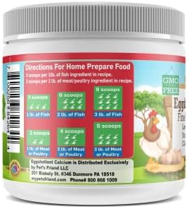 Pet's Friend Eggshellent Calcium powder container branding