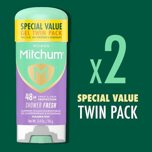 Authentic imported Mitchum clear gel formula antiperspirant showing ingredients list