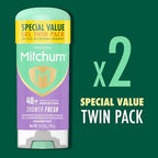 Authentic imported Mitchum clear gel formula antiperspirant showing ingredients list