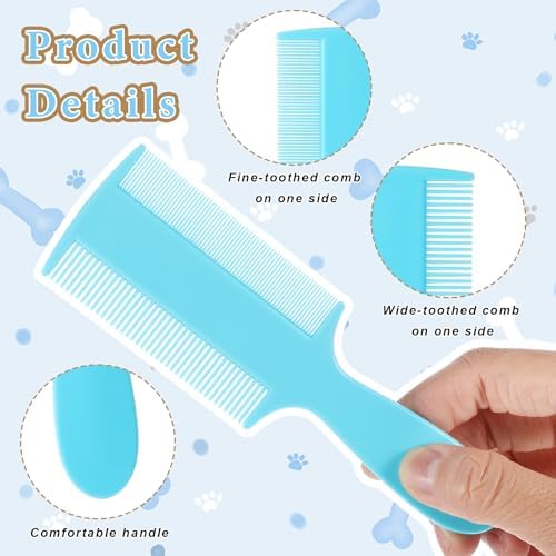 Precision fine tooth comb for dandruff and flea removal on pets