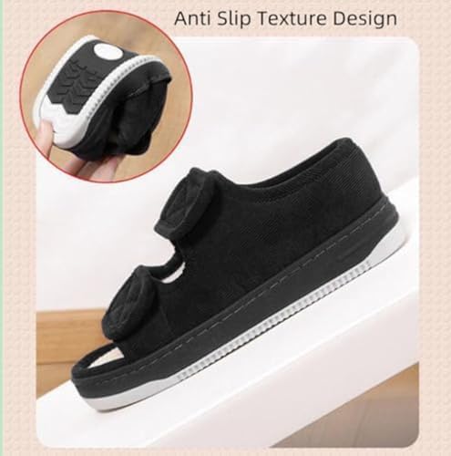 Bottom view of non slip TPR sole on diabetic adaptive footwear.