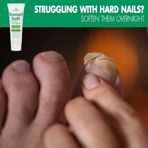Toenail Soft tube placed next to a pedicure kit for senior foot health.