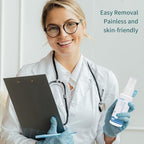 Gentle silicone-based adhesive remover spray for hospital-grade skin care.