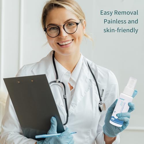 Gentle silicone-based adhesive remover spray for hospital-grade skin care.
