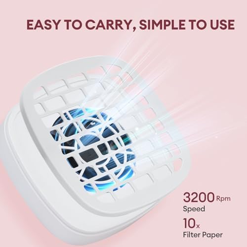 Side view of portable mini vacuum fan for nail salons.
