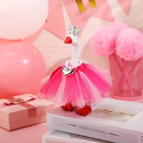 Close up of crystal rhinestone tiara for desk goose