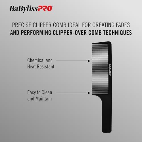 Professional BaBylissPRO 9 inch black clipper comb