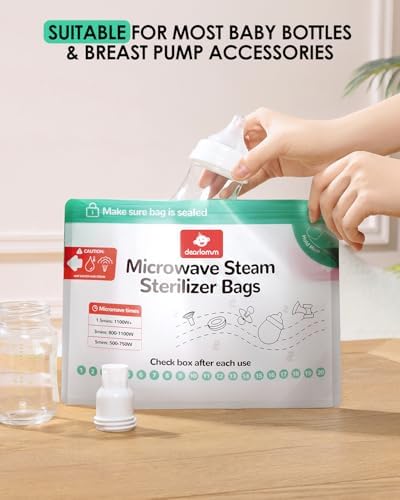 Dearlomum sterilization pouch showing usage instructions