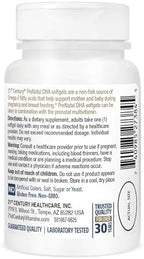 21st Century prenatal dha supplement back label ingredients