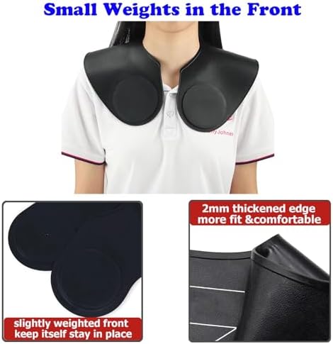 Waterproof silicone haircut shoulder mat demonstrating flexibility and durable rubber texture.