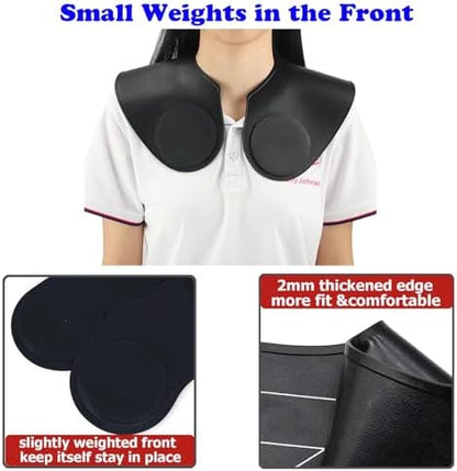 Waterproof silicone haircut shoulder mat demonstrating flexibility and durable rubber texture.