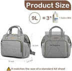 FHELAD compact grey tote bag with adjustable shoulder strap