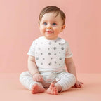 Adjustable snap button feature on Konssy baby bibs