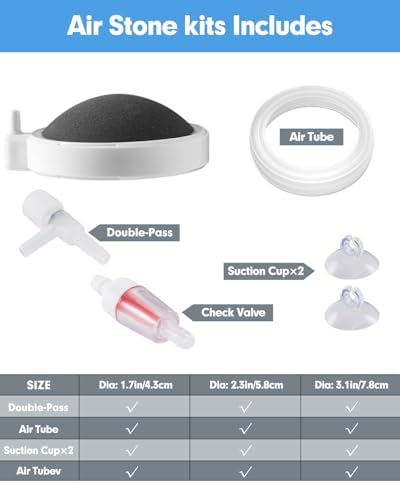 BLOTFISH premium fish tank bubbler accessories kit including the t-shaped connector and regulation valves.