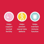 Close up of Nestle Materna prenatal box health highlights