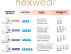 Nexwear heavy absorbency adult leak protection pads showing backing