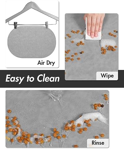 MontVoo Cat Mat for Food and Water Bowl surface detail