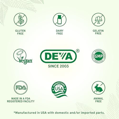 Deva Vegan Vitamin E bottle showing certification seals