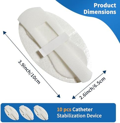 Top view of medical catheter stabilization device