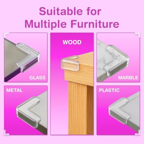 Excolit transparent furniture edge protector set for childproofing