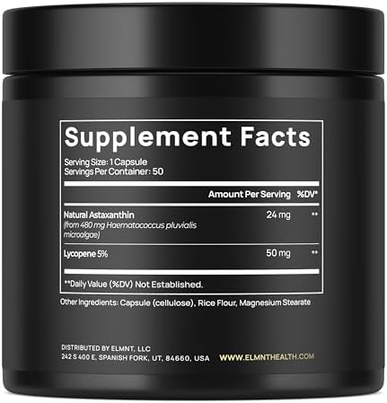 Terra Elmnt carotenoids dietary supplement label details showing active ingredients and vegetarian capsules