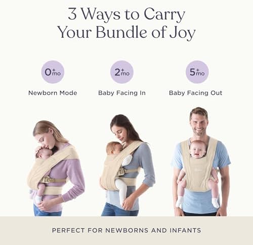 Ergobaby Embrace baby carrier showing adjustable buckle system