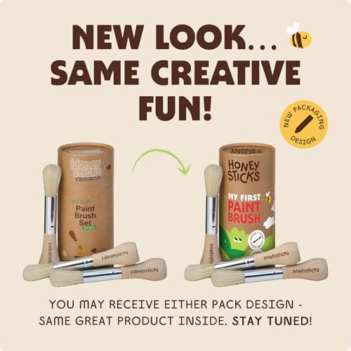 Honeysticks non toxic toddler painting kit packaging showcasing sustainable and safe art supplies