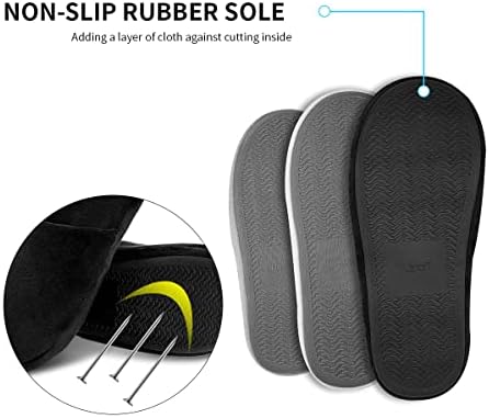Three pair individually wrapped travel slippers in assorted colors