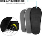 Three pair individually wrapped travel slippers in assorted colors
