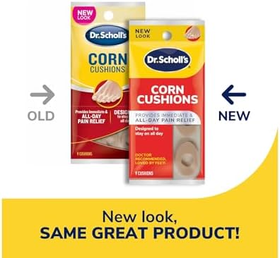 Back of Dr. Scholl's corn cushion package with usage instructions and benefits.