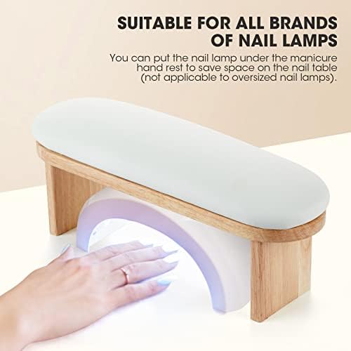 Professional nail technician using Runbby adjustable arm rest