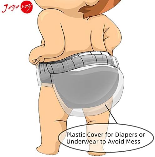 Packaging illustration of genuine USA imported Joyo Roy cloth plastic diaper covers for girls