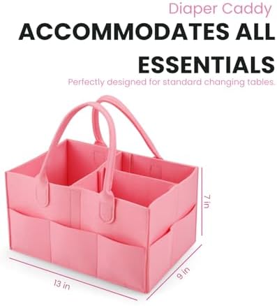 Collapsible diaper holder displaying interior divided sections