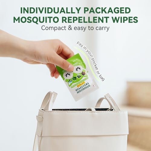 Bulk pack of sixty pieces Flodteek natural insect protection wipes arranged for outdoor travel prep