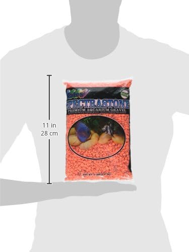 Side profile view of 5 pound bag of aquarium gravel