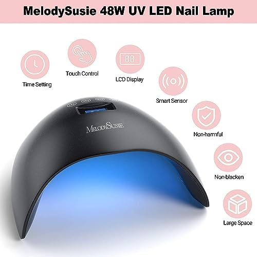 Side profile of MelodySusie 48W UV LED nail dryer for salon use
