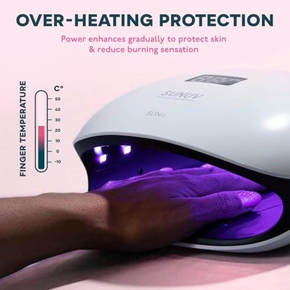 Top view of SUNUV Sun4 nail lamp in black finish