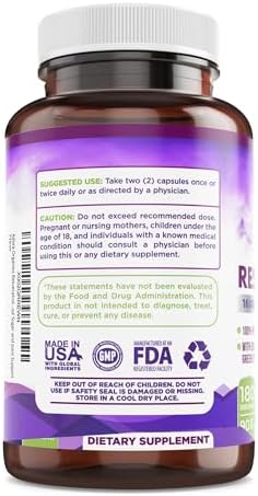 Biodora Resveratrol 1600 milligrams dietary supplement lifestyle display