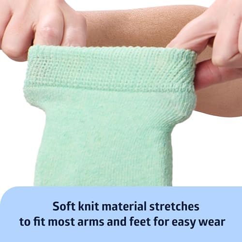 Medline elbow pad protector applied to the arm showing secure pull-over fit.