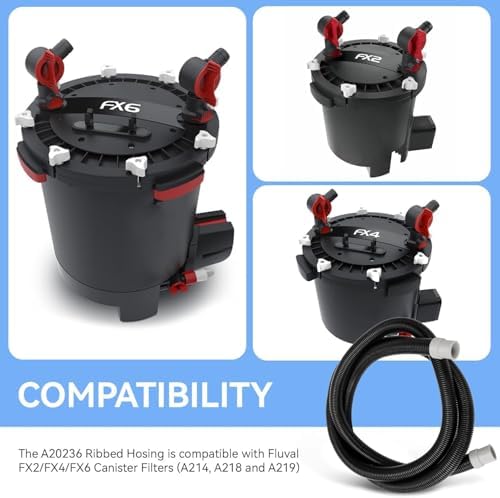Full length view of the thirteen foot Magluv A20236 replacement aquarium hose spread out.