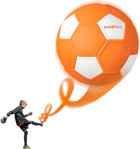 BYAOSUN orange and white swerve ball side profile showcasing paneling