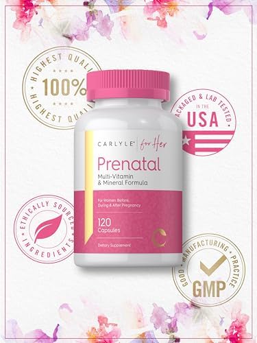 Carlyle Prenatal Vitamins ingredient details on back
