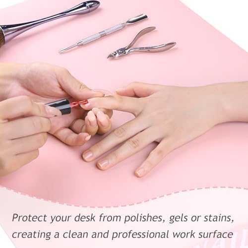 Professional nail tech supplies PU leather desk mat
