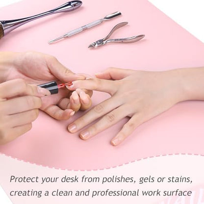 Professional nail tech supplies PU leather desk mat