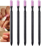 Nail Cuticle Pusher,5PCS Quartz Scrubs Stone Cuticle Stick Pen Nail Art Grinding Pen Nail Polish Manicure Care Tools - Image 2