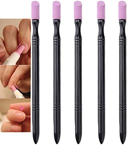 Nail Cuticle Pusher,5PCS Quartz Scrubs Stone Cuticle Stick Pen Nail Art Grinding Pen Nail Polish Manicure Care Tools - Image 2